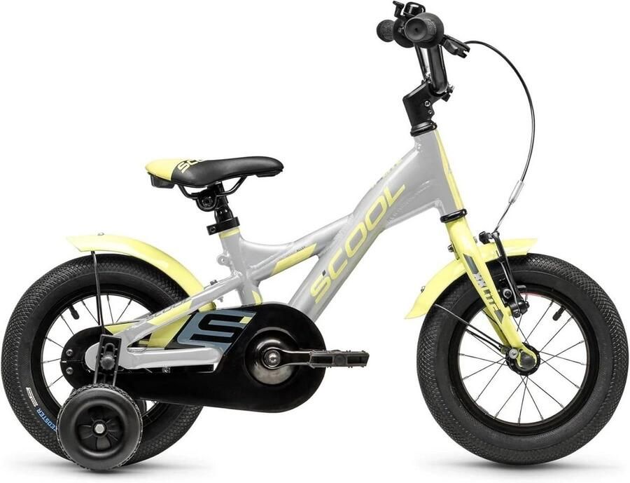 Kinderfiets Jongensfiets Eerste Fietstocht Lichtgewicht Aluminium Frame 12 inch Zilver
