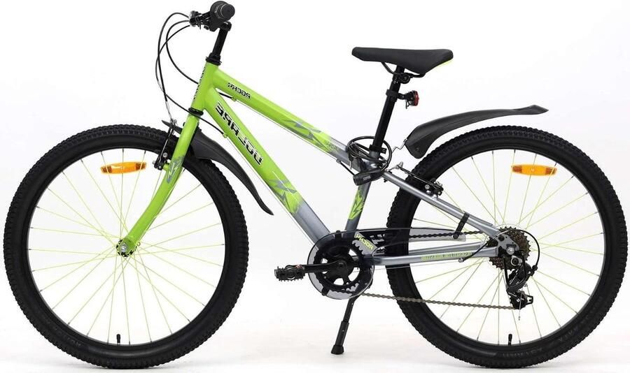 Kinderfiets Jongensfiets Fiets Fietsen Buiten 7 Versnellingen 24 inch Groen