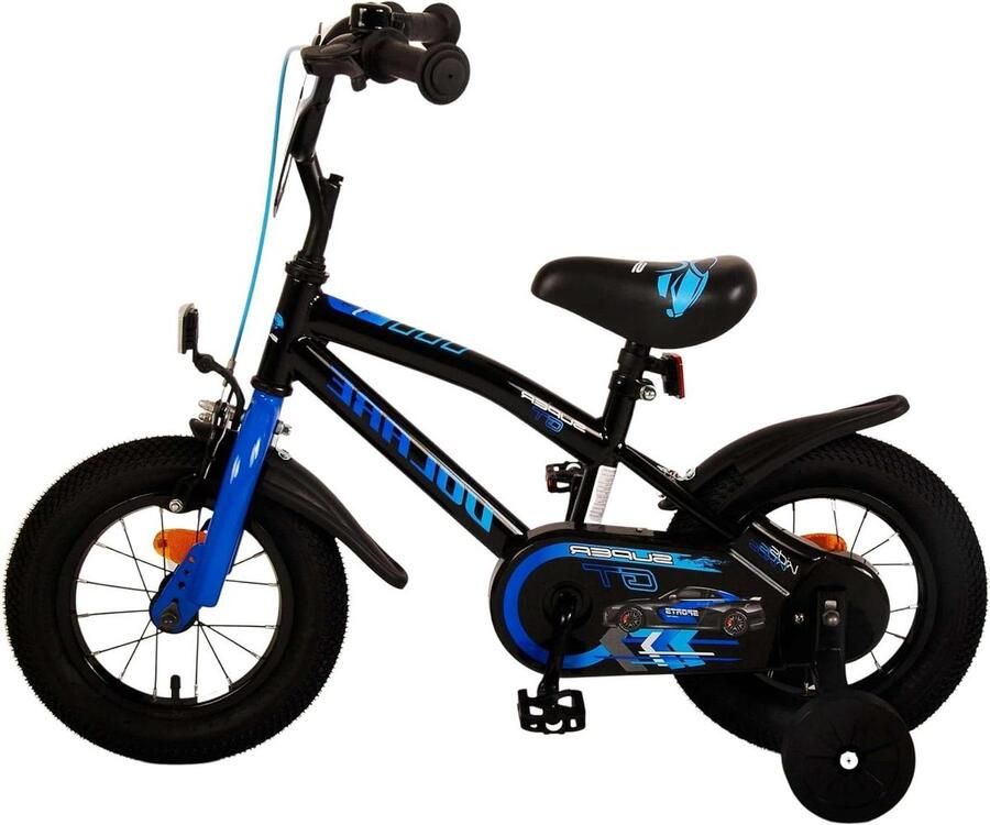 Kinderfiets Jongensfiets Leren Fietsen Gesloten Kettingkast 12 inch Blauw