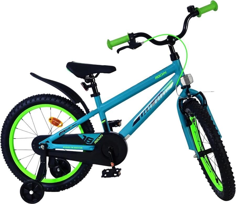 Kinderfiets Jongensfiets Leren Fietsen Hand en terugtraprem 45 cm Groen