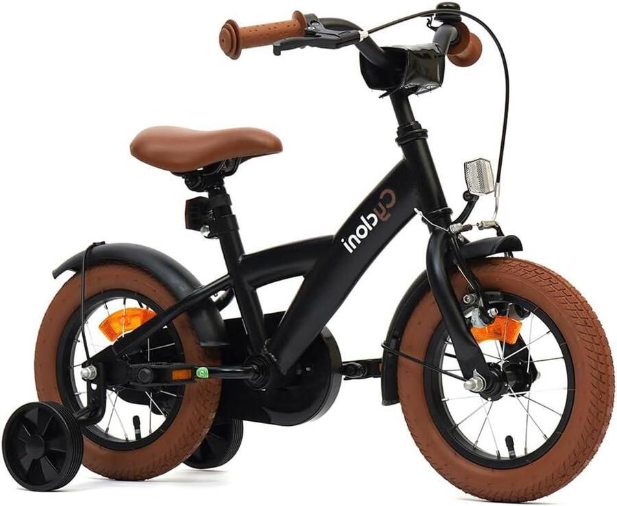 Kinderfiets Jongensfiets Leren Fietsen Inclusief Zijwieltjes 16 inch Zwart