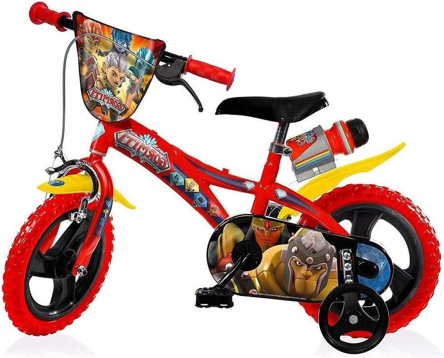 Kinderfiets Jongensfiets Leren Fietsen Met Stabiliteitswielen 12 inch Rood