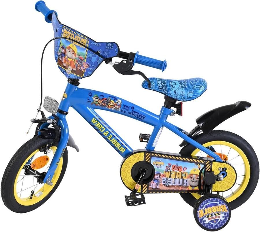 Kinderfiets Jongensfiets Loopfiets Leren Fietsen Terugtraprem en Handrem 12 inch Blauw