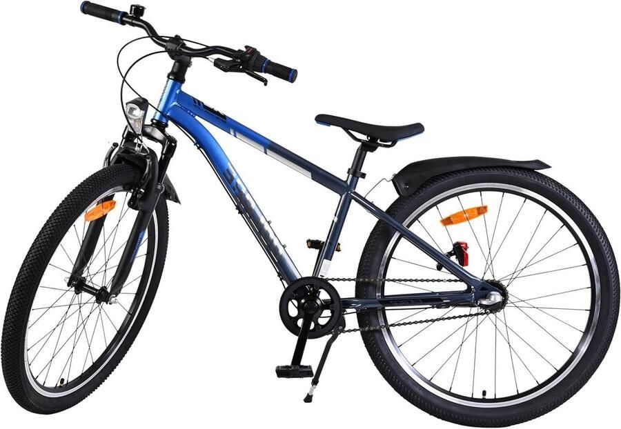 Kinderfiets sfiets sfiets Avontuurlijke Ritten Shi o 3 Versnellingen 24 Inch Blauwgrijs