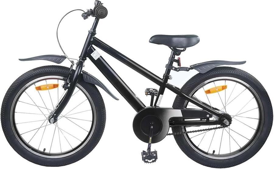 Kinderfiets sfiets sfiets Avontuurlijke Tochten Robuuste Stalen Constructie 18 inch Zwart