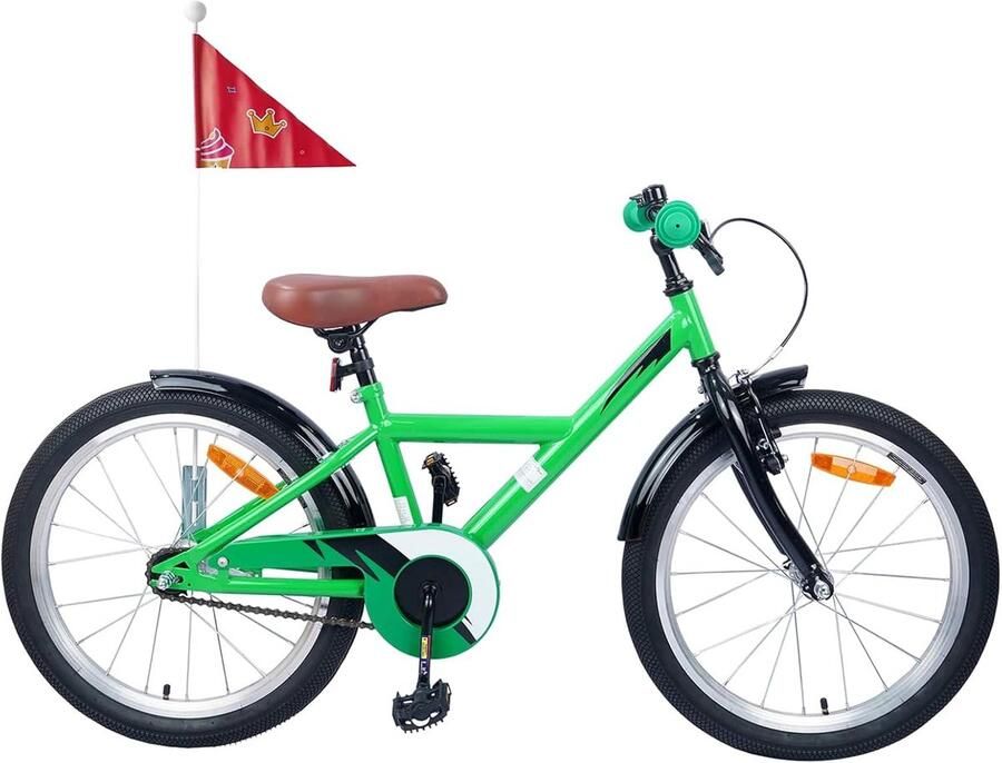 Kinderfiets sfiets sfiets Avontuurlijke Uitstapjes Stabiele Stalen Constructie 18 inch Groen
