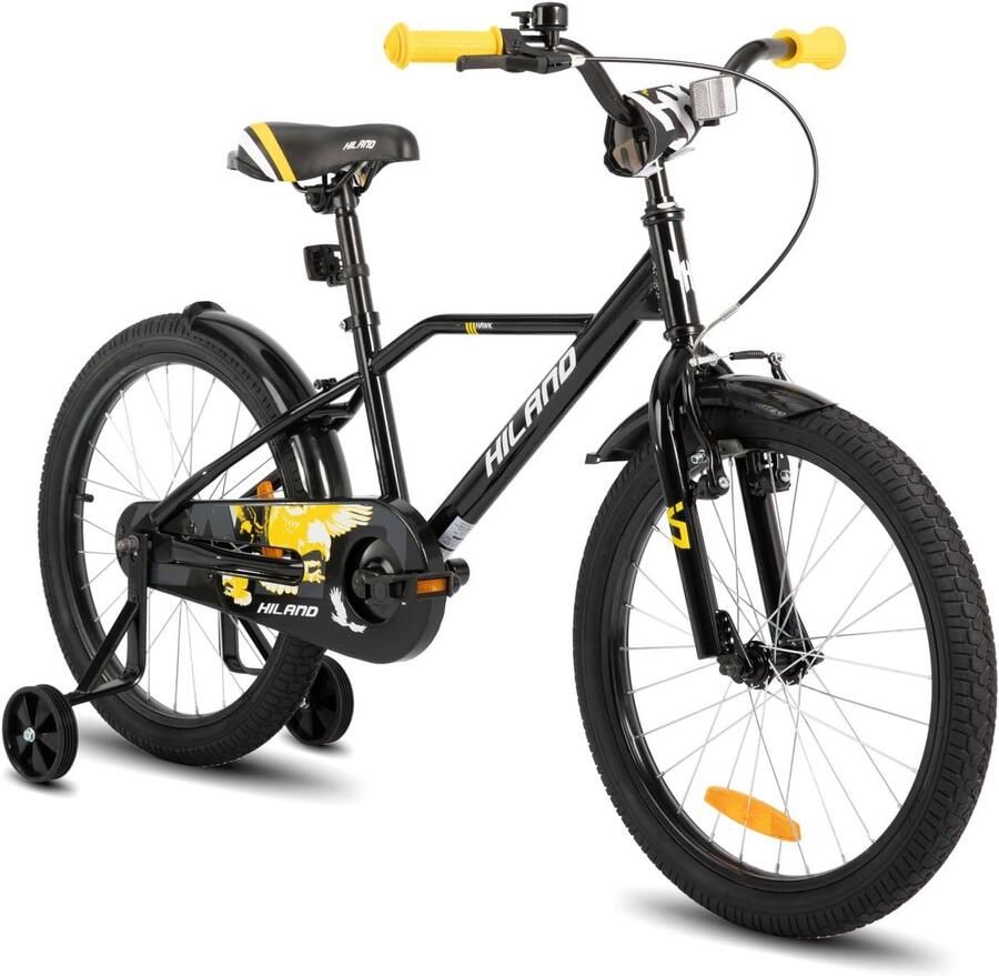 Kinderfiets sfiets sfiets Buiten spelen Dubbel remsysteem 20 inch Zwart Oranje