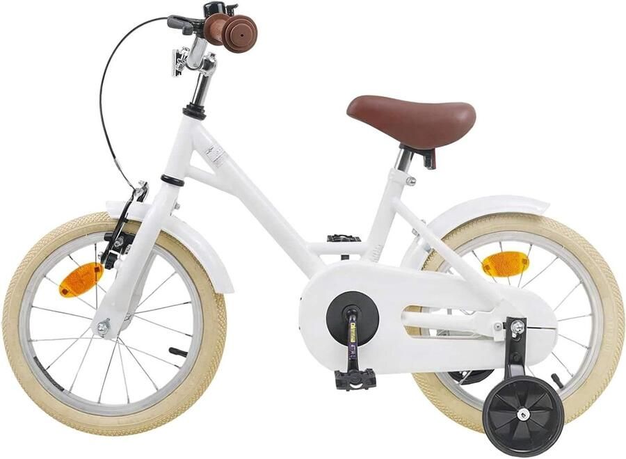 Kinderfiets 12 inch Loopfiets Peuter Buiten Spelen Klassiek Design 90 x 49 x 67.5 cm Wit