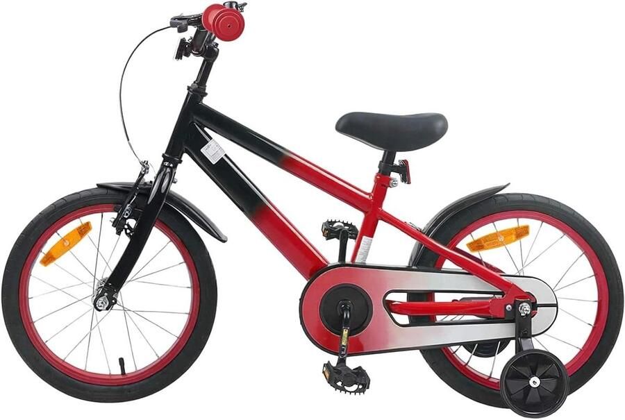 Kinderfiets sfiets sfiets Buiten Spelen Stevig Stalen Frame 16 Inch Rood Zwart