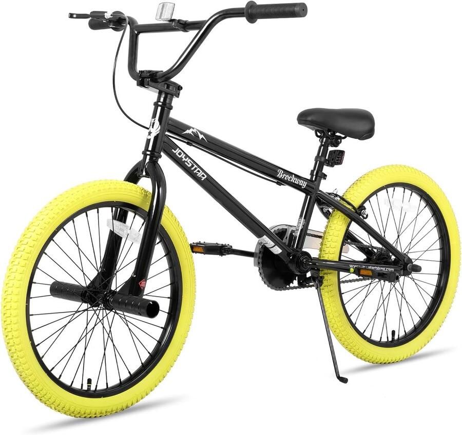 Kinderfiets sfiets sfiets Buiten Spelen Stevig Stalen Frame 20 Inch Wielen Geel