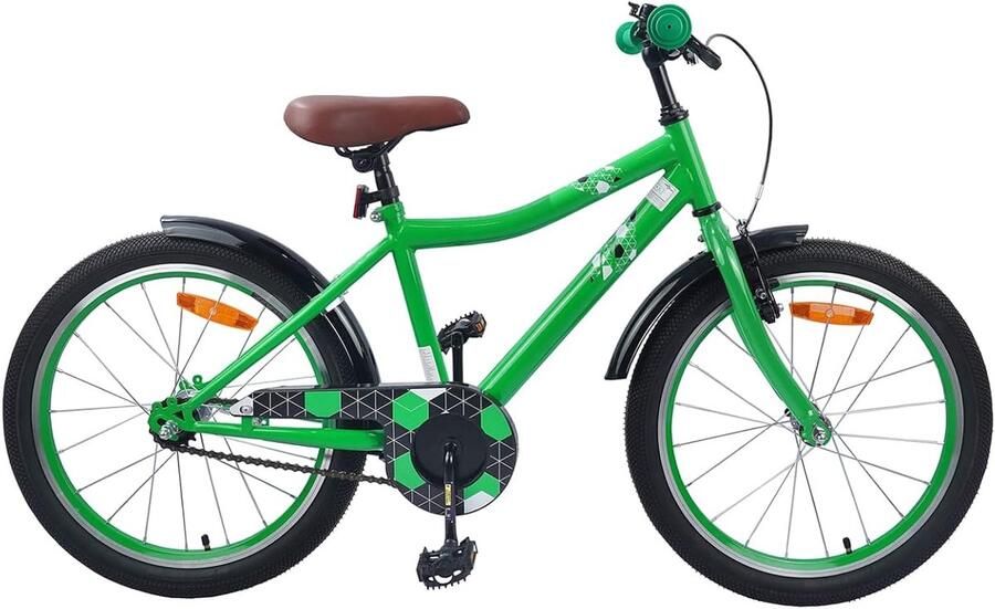 Kinderfiets sfiets sfiets Buiten spelen Verstelbaar stuur en zadel 18 inch Groen