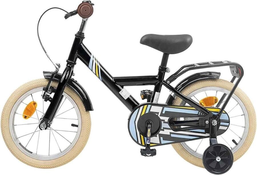 Kinderfiets sfiets sfiets Buiten Spelen Verstelbaar Zadel Stuur 16 Inch Zwart