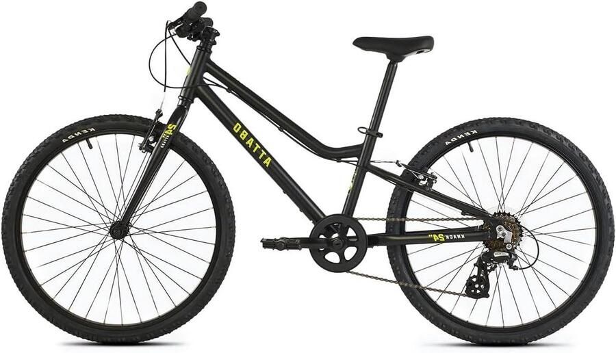 Kinderfiets sfiets sfiets Buitenritten Lichtgewicht aluminium frame 24 inch Zwart