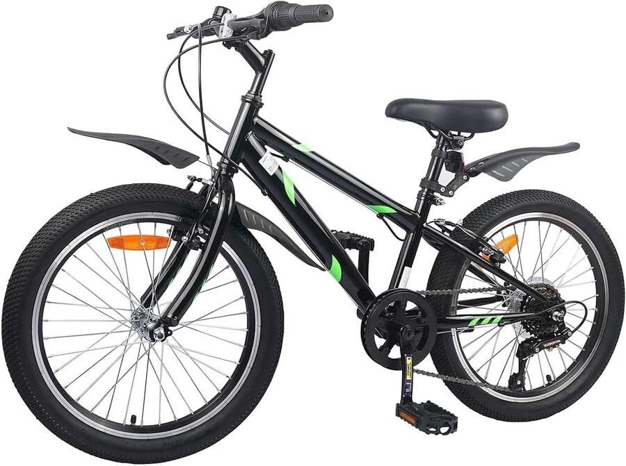 Kinderfiets sfiets sfiets Dagelijks Gebruik 6 Versnellingen 20 Inch Zwart