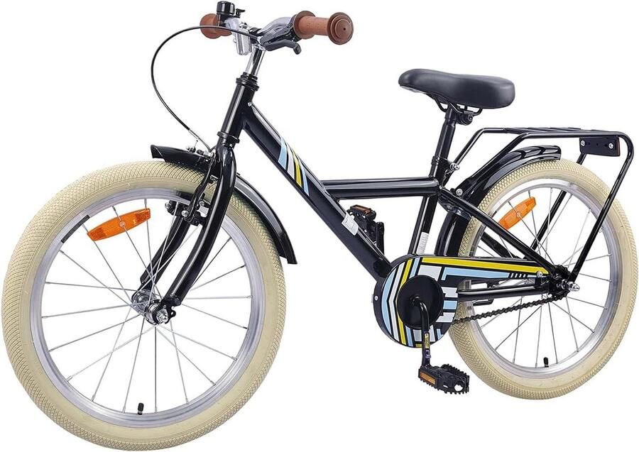 Kinderfiets sfiets sfiets Dagelijks Gebruik Stabiele Stalen Constructie 20 inch Zwart