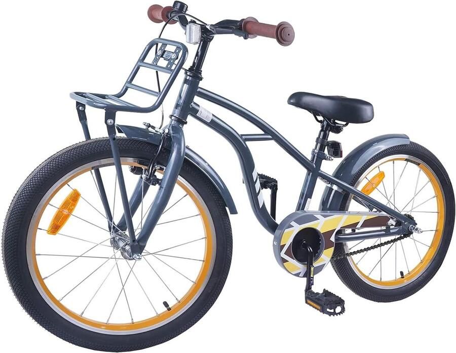 Kinderfiets sfiets sfiets Dagelijks Gebruik Veilige Rem 22 inch Donkergrijs