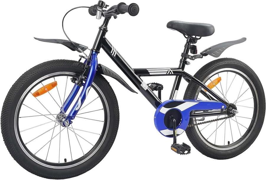 Kinderfiets sfiets sfiets Dagelijkse Ritjes Stalen Frame 18 inch Zwart