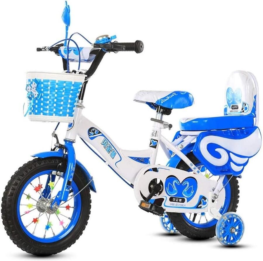 Kinderfiets sfiets sfiets Eerste Fiets Verstelbaar Frame 14 inch Blauw