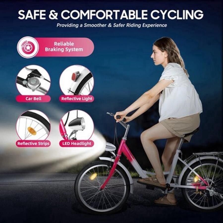 Kinderfiets – sfiets – sfiets – Fiets Voor Kinderen – 20-Inch – 6 Versnellingen – Verstelbaar Stuur En Zadel