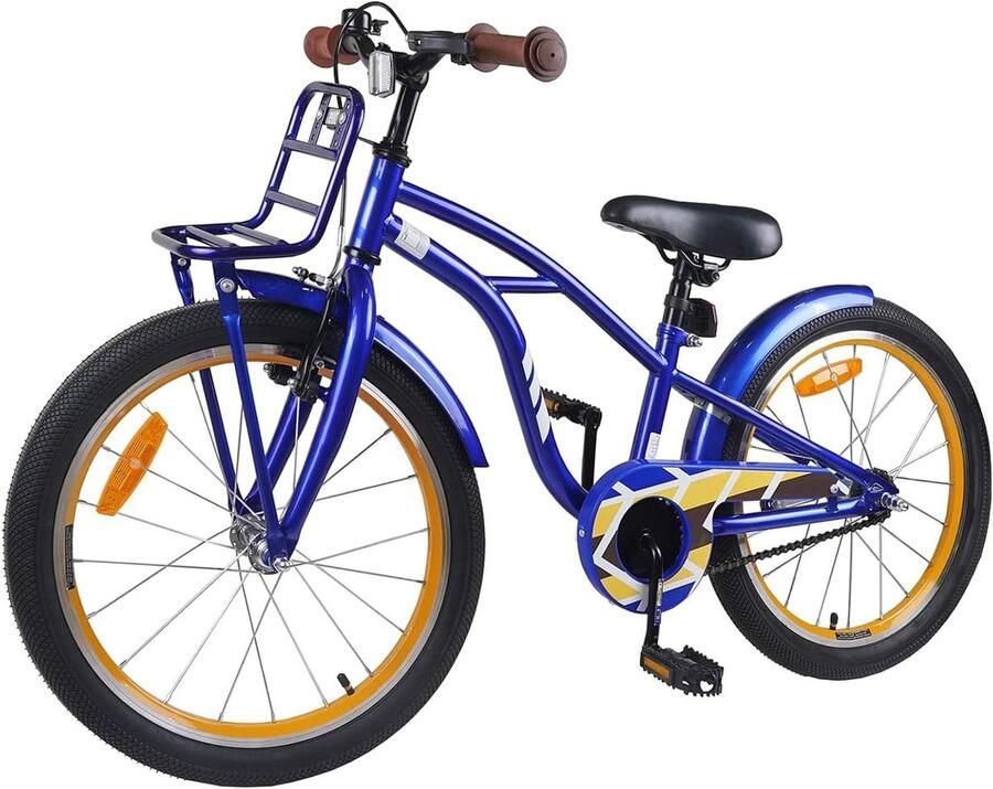 Kinderfiets sfiets sfiets Fietsen Leren Laag Spanraam 22 inch Donkerblauw