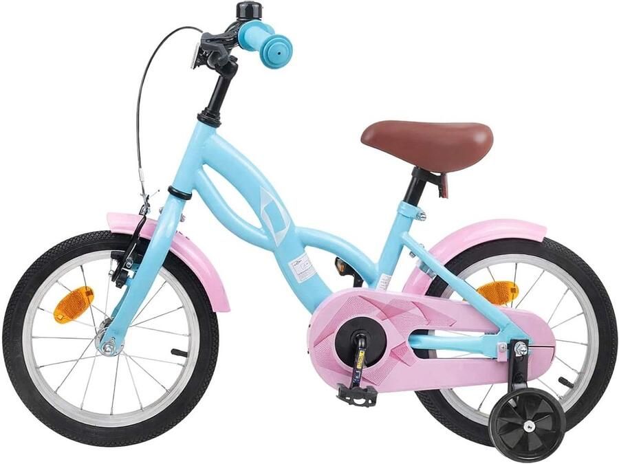 Kinderfiets sfiets sfiets Fietsen Leren Verstelbaar Zadel Handvatten 16 inch Lichtblauw