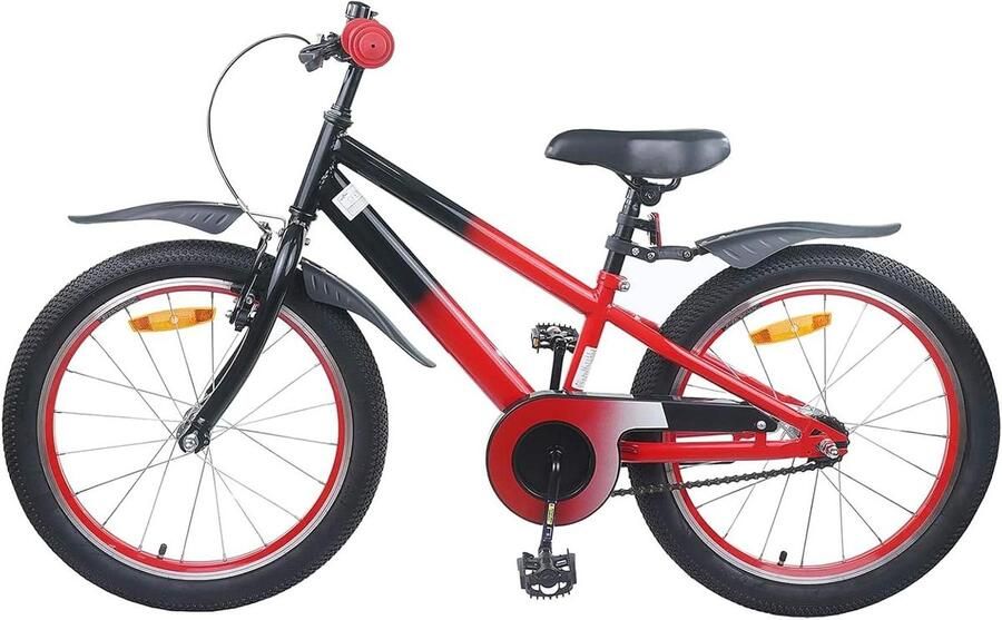 Kinderfiets sfiets sfiets Fietsplezier Beleven Stalen Constructie 18 inch Blauw Zwart