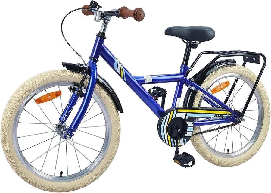 Kinderfiets sfiets sfiets Fietstraining Buiten Spelen Verstelbaar Stuur Zitting 20 inch Donkerblauw