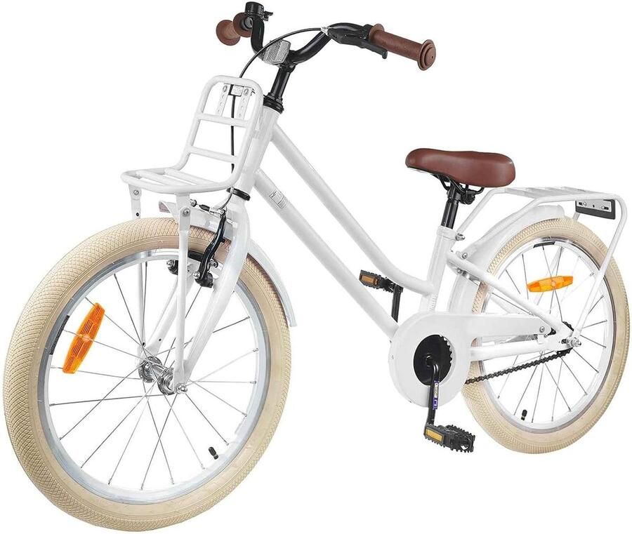 Kinderfiets sfiets sfiets Fietstraining buiten Veilige stabiele constructie 18 inch Wit