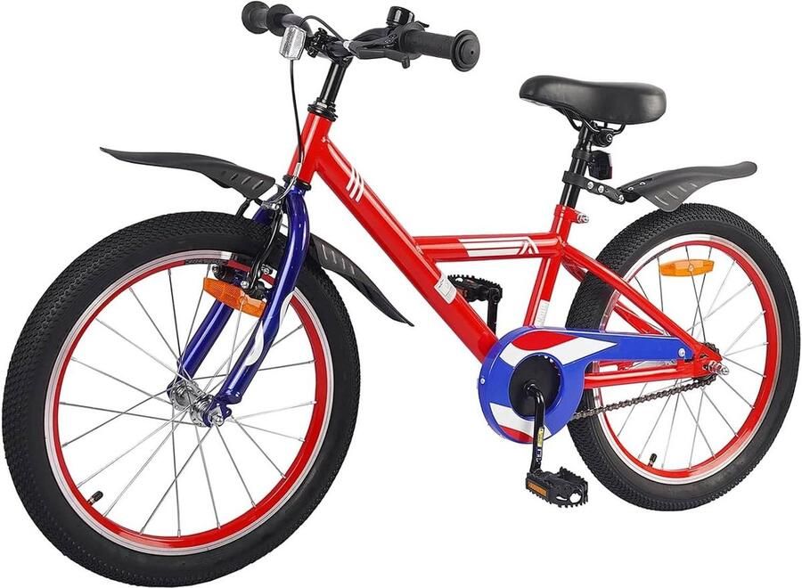 Kinderfiets sfiets sfiets Fietstraining Dubbele remfunctie 20 inch Rood