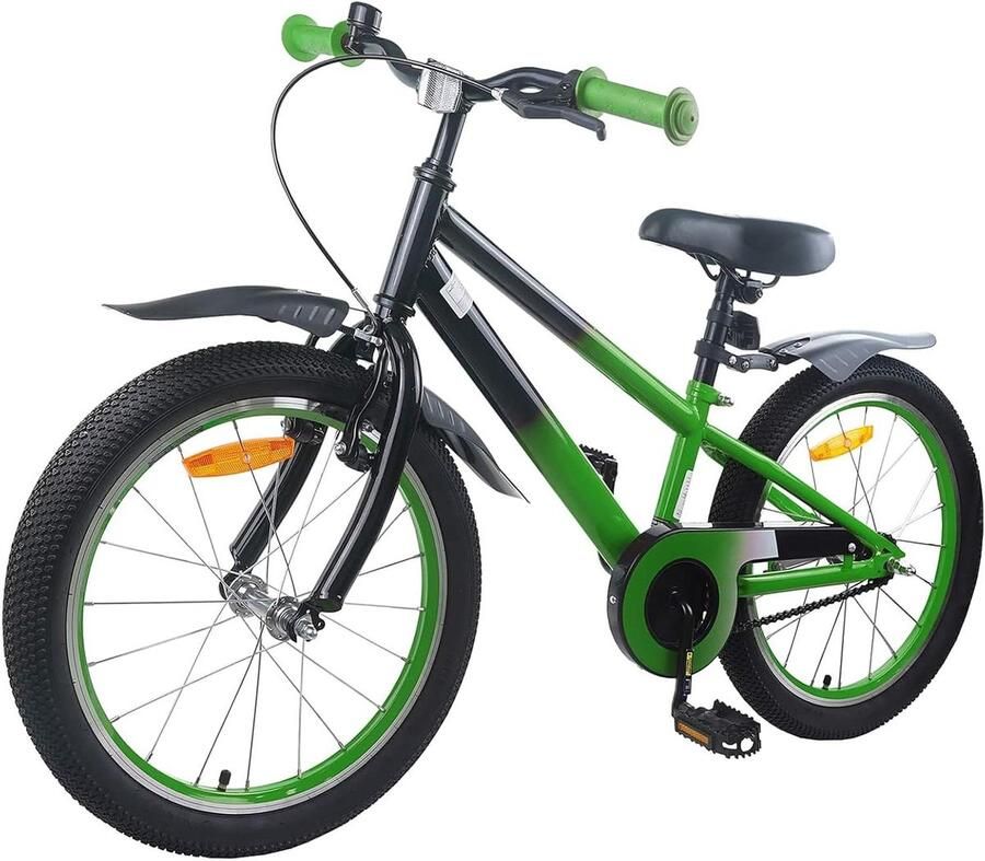 Kinderfiets sfiets sfiets Fietstraining en Ontdekkingstochten Robuuste Stalen Constructie 22 inch Blauw Zwart