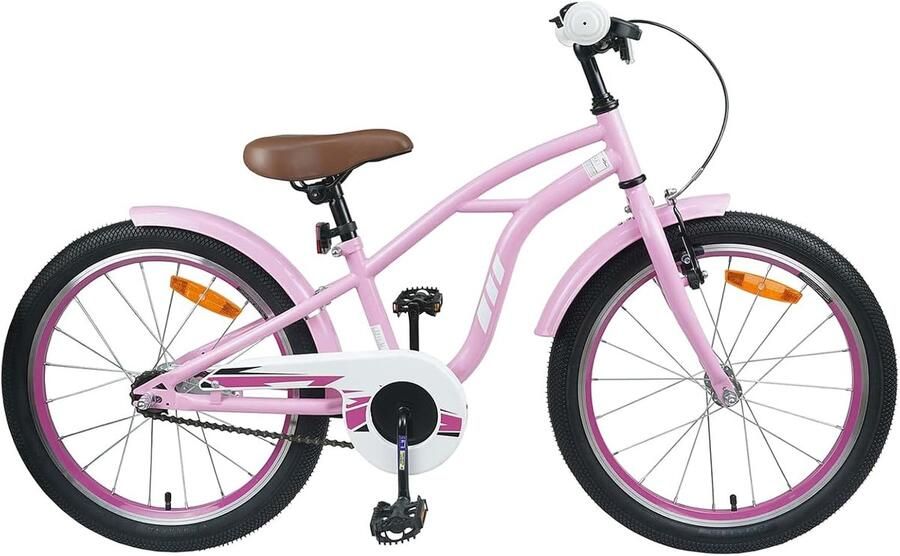 Kinderfiets sfiets sfiets Fietstraining en Ontwikkeling Robuust Stalen Frame 18 inch Lichtroze