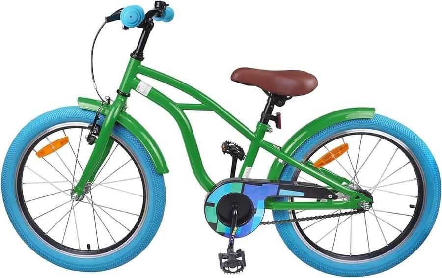 Kinderfiets Jeugdfiets Meisjesfiets Veilig Leren Fietsen Terugtraprem en Velgrem 18 inch Groen