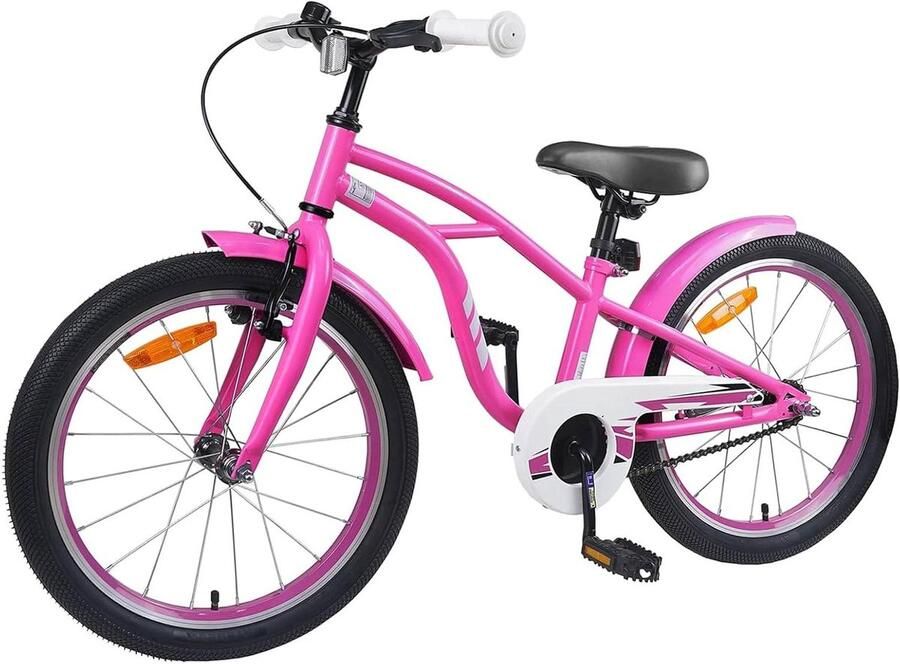Kinderfiets sfiets sfiets Fietstraining Verstelbare componenten 22 inch Donkerroze