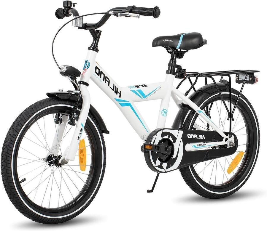 Kinderfiets sfiets sfiets Leren Fietsen Dubbel Rem Systeem 16 18 inch Zwart Wit