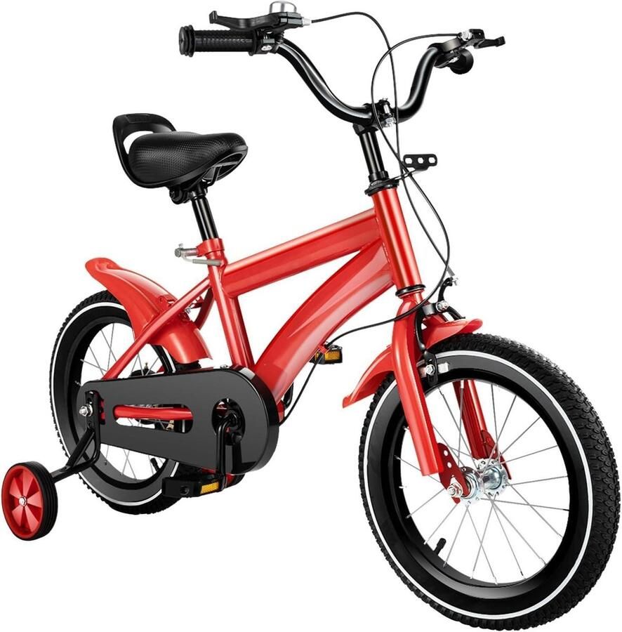 Kinderfiets sfiets sfiets Leren Fietsen Dubbel Remsysteem 14 inch Rood