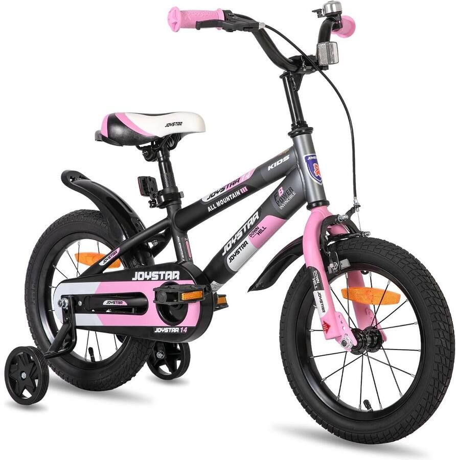 Kinderfiets sfiets sfiets Leren Fietsen Dubbel Remsysteem 14 inch Roze