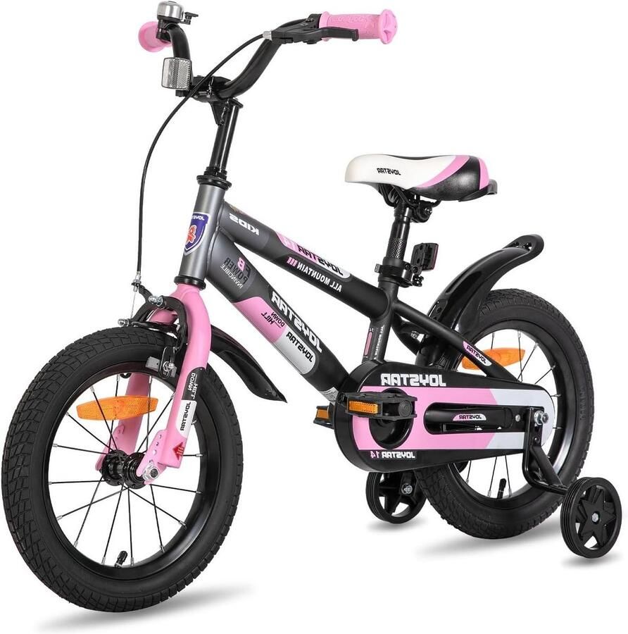 Kinderfiets sfiets sfiets Leren Fietsen Dubbel Remsysteem 14 inch Roze