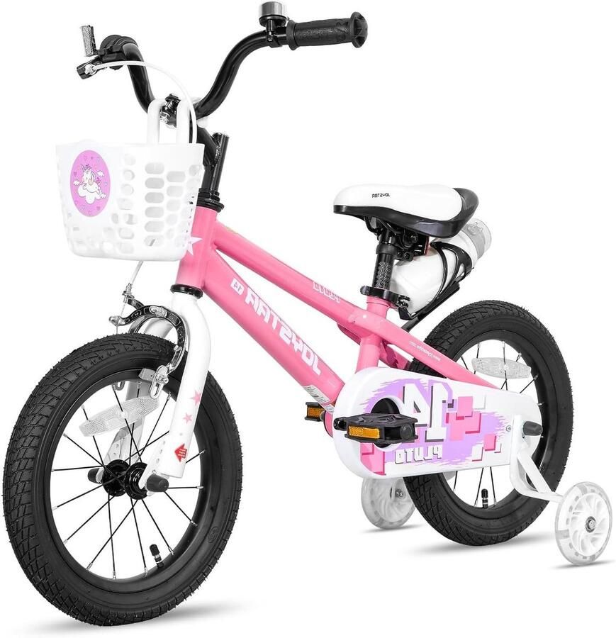 Kinderfiets sfiets sfiets Leren Fietsen Met d en Fleshouder 12-20 inch Roze