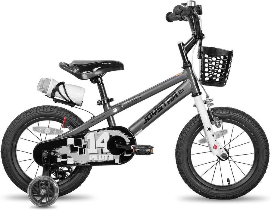 Kinderfiets sfiets sfiets Leren Fietsen Met d en Steunwielen 12 inch Grijs