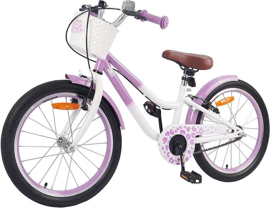 Kinderfiets sfiets sfiets Leren Fietsen Met Zijwielen 18 inch Paars