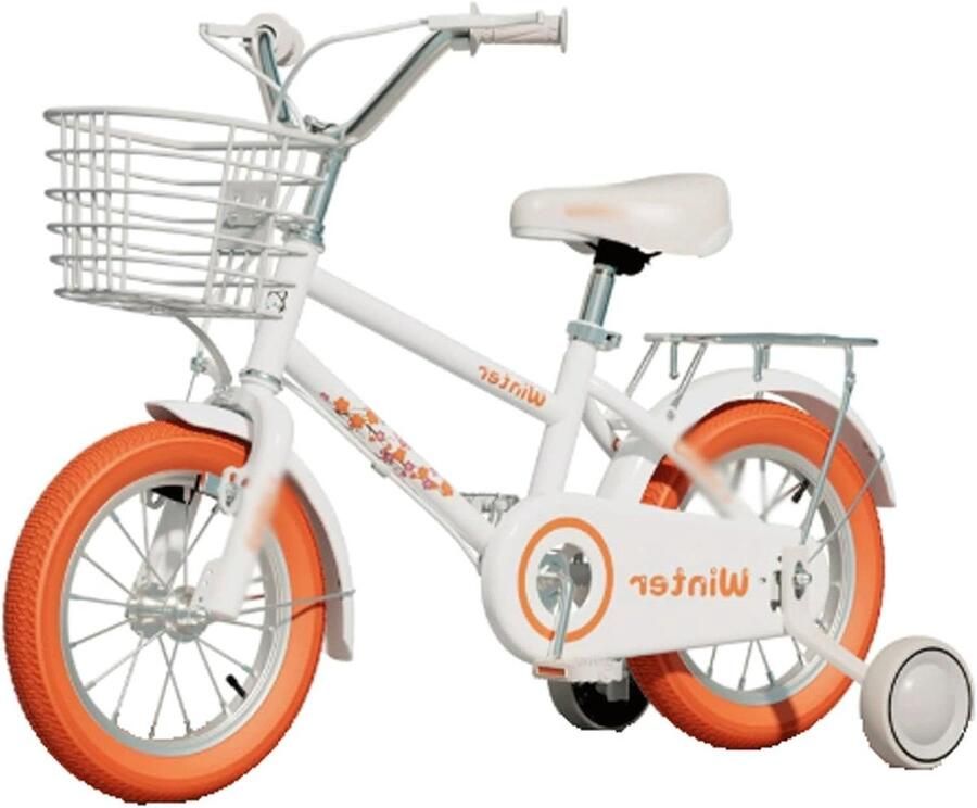 Kinderfiets sfiets sfiets Leren Fietsen Met Zijwieltjes 12 inch Oranje