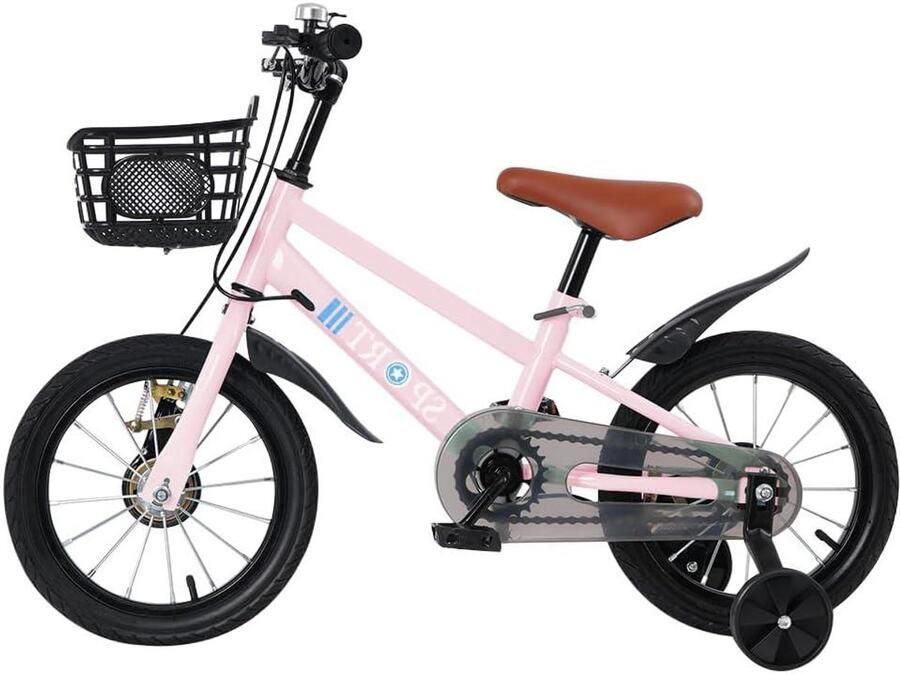 Kinderfiets sfiets sfiets Leren Fietsen Stalen Frame 12 14 16 inch Roze
