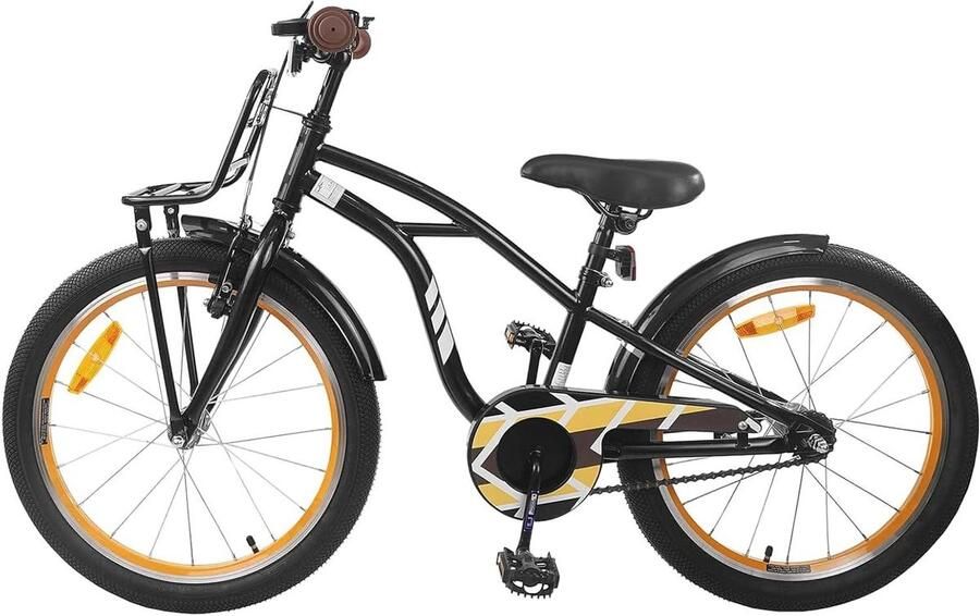 Kinderfiets sfiets sfiets Leren Fietsen Stalen Frame 22 inch Zwart