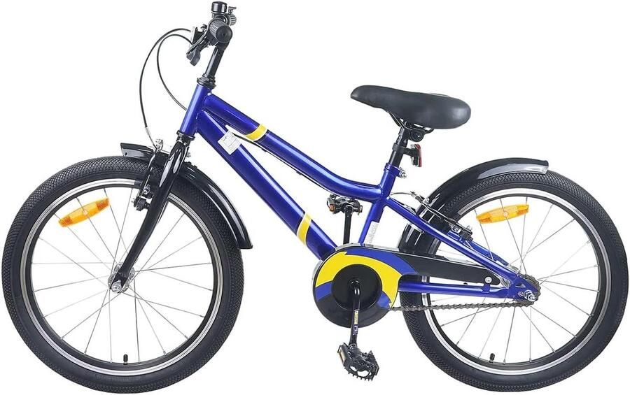Kinderfiets sfiets sfiets Leren Fietsen Stevig Stalen Frame 20 Inch Blauw Zwart