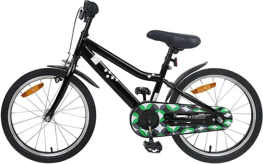 Kinderfiets sfiets sfiets Leren Fietsen Verstelbaar Stuur en Zadel 18 Inch Zwart