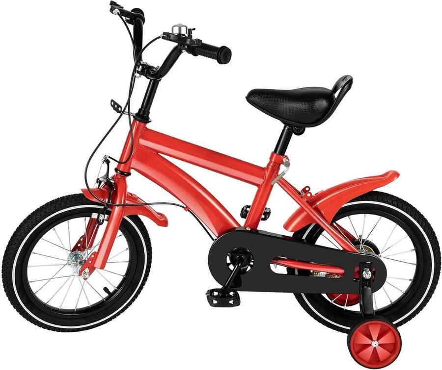 Kinderfiets sfiets sfiets Leren Fietsen Verstelbare Zadelhoogte 14 Inch Rood