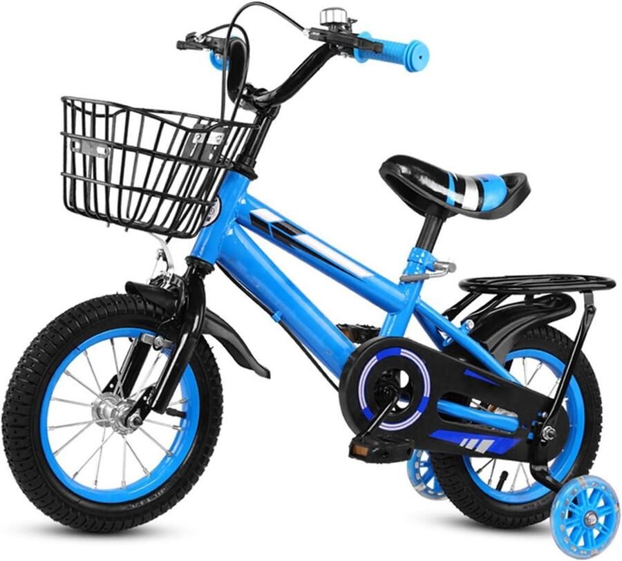 Kinderfiets sfiets sfiets Leren Fietsen Verstelbare Zithoogte 14 inch Blauw