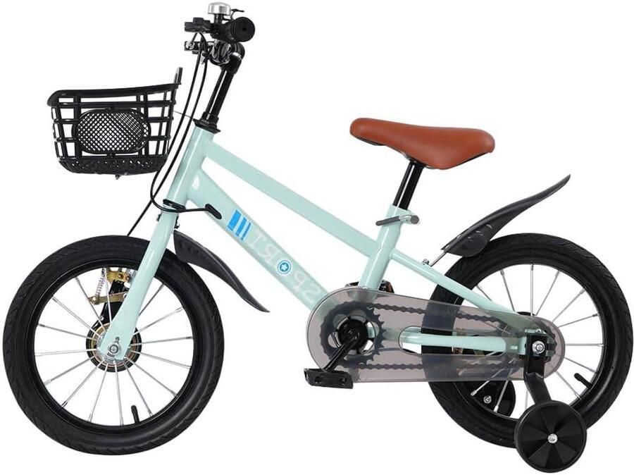 Kinderfiets sfiets sfiets Leren Fietsen Zeer Sterk Stalen Frame 16 inch Hemelsblauw