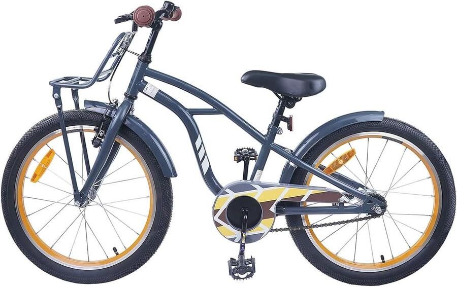 Kinderfiets sfiets sfiets Stadsverkenning Parkritten Stalen Frame Anatomisch Zadel 16 inch Blauw