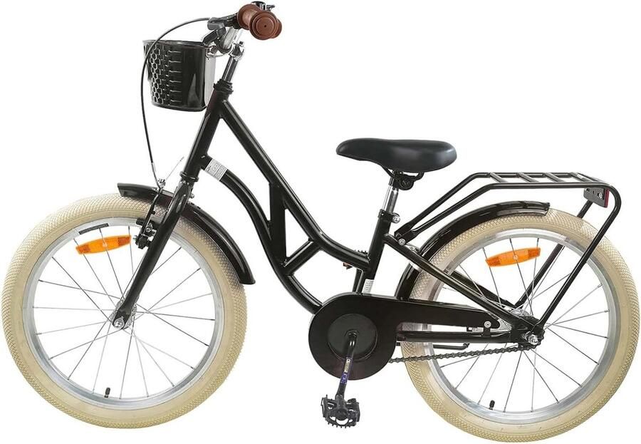 Kinderfiets sfiets sfiets Stadsverkenning Stalen Frame 20 inch Zwart